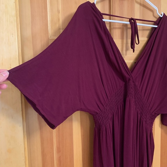 Women’s Midi Dress with V Neck & Back - Picture 1 of 9